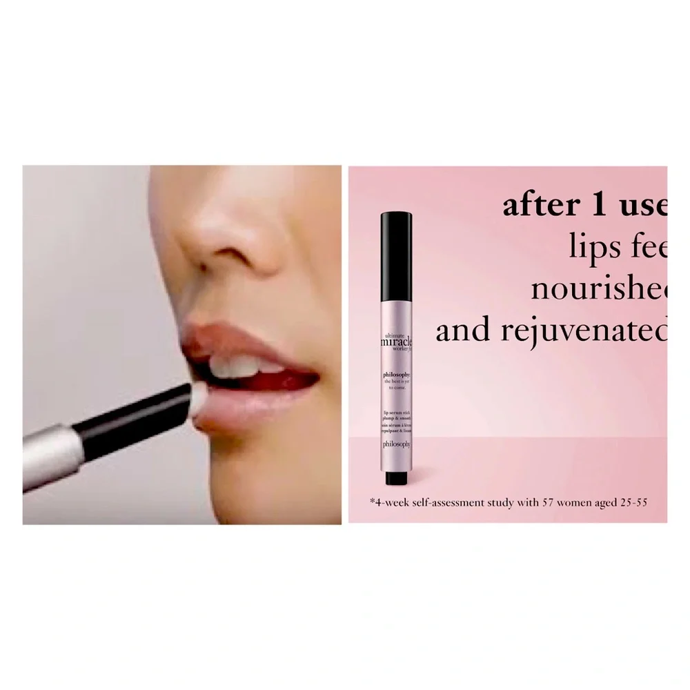 NIB philosophy Ultimate Miracle Worker Fix Lip Serum Plumper Wrinkle Stick